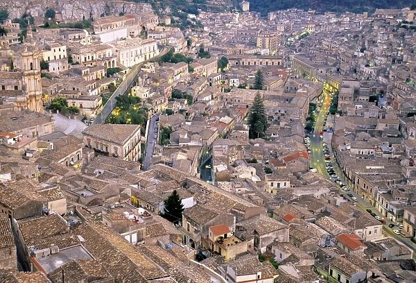 View over Modica, Sicily, Italy