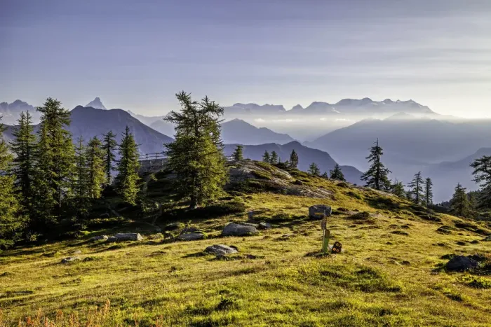 Framed Print : View of Mont Avic Park at sunrise, Aosta province, Valle D Aosta, Italy, Europe