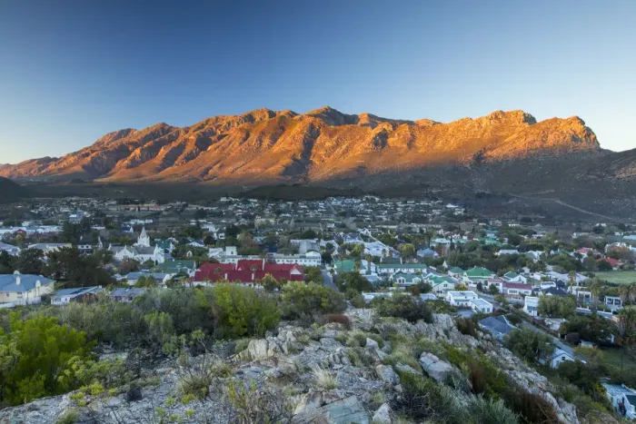 Framed Print : View of Montagu at dawn, Western Cape, South Africa