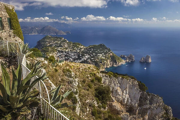 View from Monte Solaro, Anacapri, Capri, Gulf of Naples, Campania, Italy