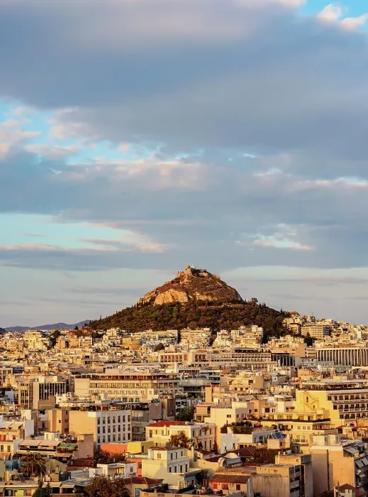 Framed Print : View towards Mount Lycabettus, Athens, Attica, Greece