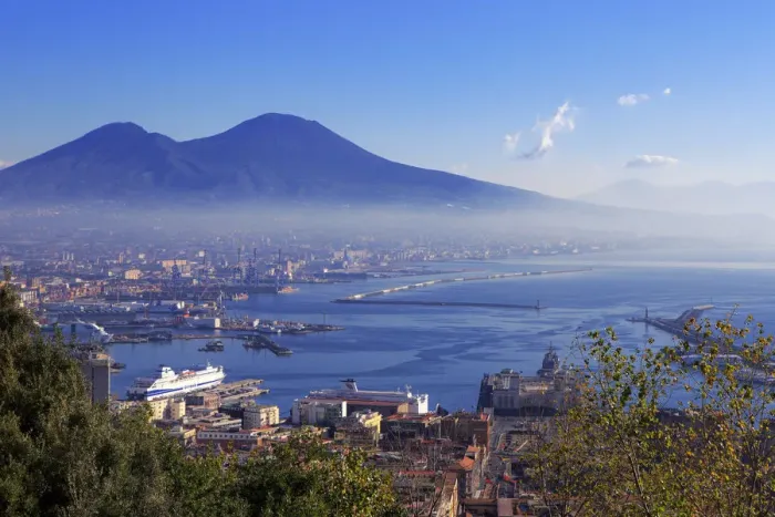 Framed Print : View to Mount Vesuvius from Certosa di San Martino, Naples, Campania, Italy Framed Print : View to Mount Vesuvius from Certosa di San Martino, Naples, Campania, Italy