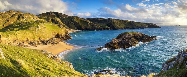 View over Murder Hole Beach, Rosguil, Boyeeghter Bay, Co. Donegal, Ireland