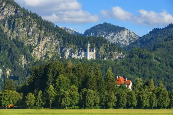 Framed Print : View at Neuschwanstein castle, Schwangau, Bavaria, Germany Framed Print : View at Neuschwanstein castle, Schwangau, Bavaria, Germany