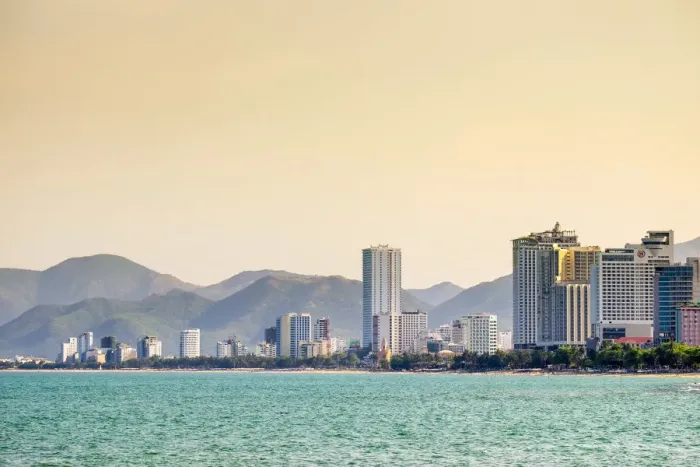 Framed Print : View of Nha Trang skyline and coast, Khanh Hoa Province, Vietnam Framed Print : View of Nha Trang skyline and coast, Khanh Hoa Province, Vietnam