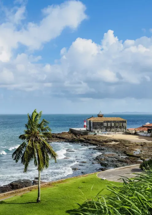 Framed Print : View towards the Nossa Senhora de Monte Serrat Church and Monastery, Salvador, State Framed Print : View towards the Nossa Senhora de Monte Serrat Church and Monastery, Salvador, State