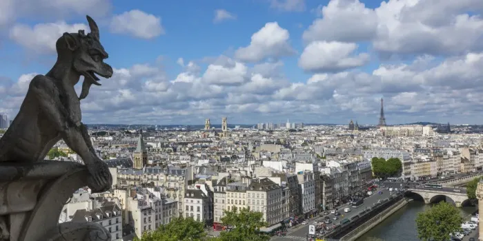 Framed Print : View from the Notre Dame Cathedral, Paris, France Framed Print : View from the Notre Dame Cathedral, Paris, France