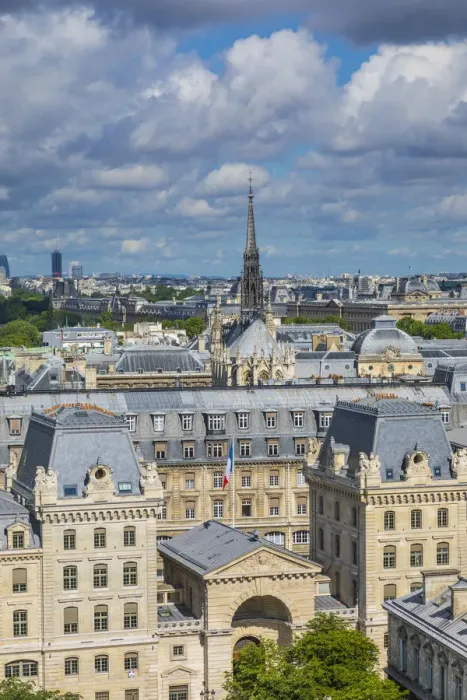 Framed Print : View from the Notre Dame Cathedral, Paris, France Framed Print : View from the Notre Dame Cathedral, Paris, France