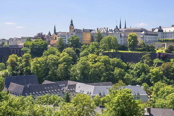 View from ObergrAonewald fortress at Luxembourg city