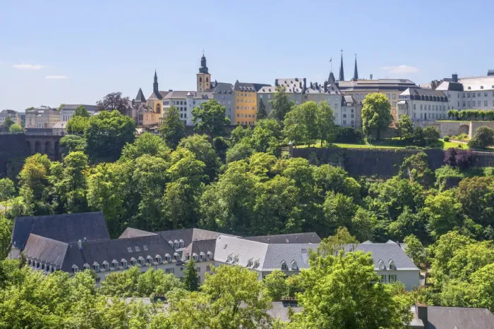 Framed Print : View from ObergrAonewald fortress at Luxembourg city Framed Print : View from ObergrAonewald fortress at Luxembourg city