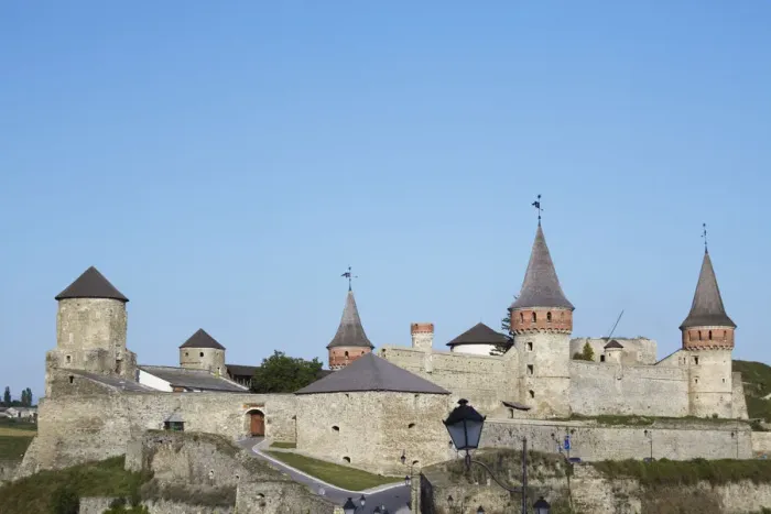 Framed Print : View of Old Castle, Kamyanets-Podilsky, Podillya, Ukraine Framed Print : View of Old Castle, Kamyanets-Podilsky, Podillya, Ukraine