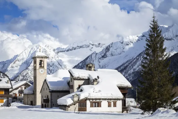 Framed Print : View of the old church of Pecetto, the Madonna dei ghiacciai, in winter Framed Print : View of the old church of Pecetto, the Madonna dei ghiacciai, in winter