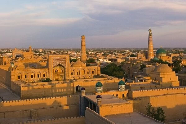 View over old town of Khiva, Uzbekistan