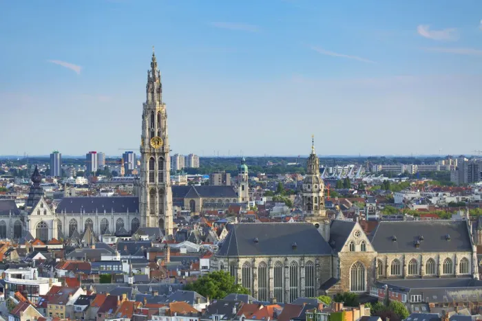 Framed Print : View of Onze-Lieve-Vrouwe Cathedral, Antwerp, Flanders, Belgium Framed Print : View of Onze-Lieve-Vrouwe Cathedral, Antwerp, Flanders, Belgium