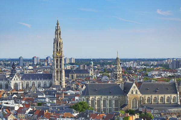 View of Onze-Lieve-Vrouwe Cathedral, Antwerp, Flanders, Belgium