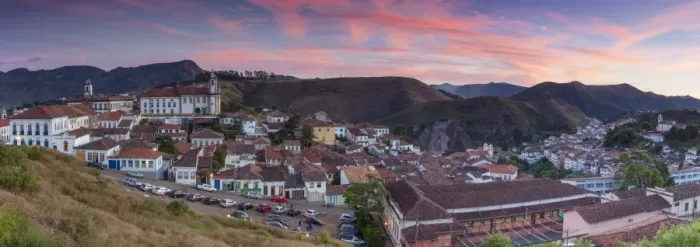 Framed Print : View of Ouro Preto at sunset, Minas Gerais, Brazil Framed Print : View of Ouro Preto at sunset, Minas Gerais, Brazil