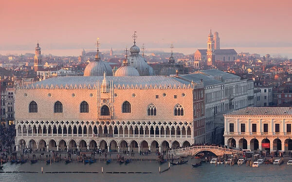 The view of Palazzo Ducale from the bell tower of San Giorgio Maggiore church, Venice