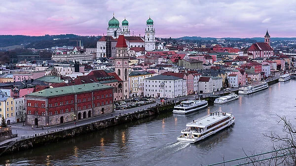 view of Passau. Europe, Germany, Passau, Bavaria district