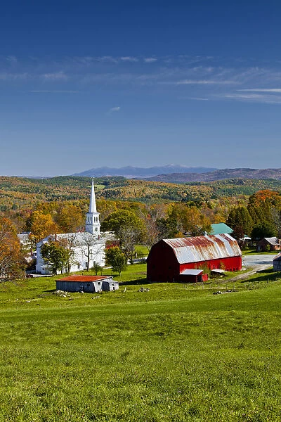 View over Peacham, Vermont, USA