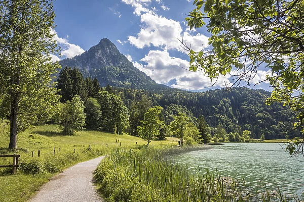 View of the Pendling (1, 563 m) from Thiersee, Breiten, Tyrol, Austria