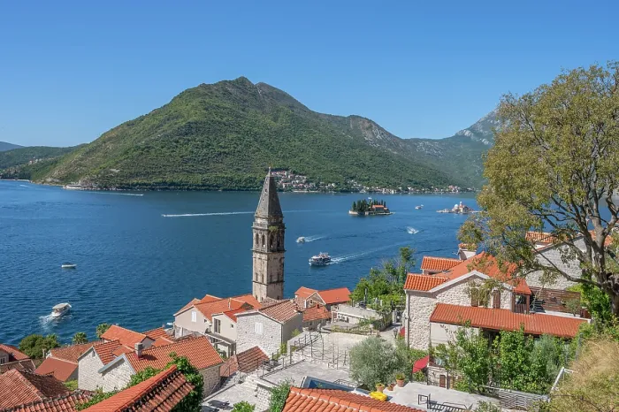 Framed Print : View over Perast, Bay of Kotor, Montenegro Framed Print : View over Perast, Bay of Kotor, Montenegro