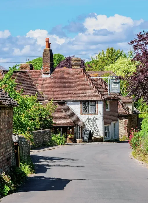 Framed Print : View towards The Plough & Harrow Freehouse, Litlington, Wealden District, East Sussex, England, United Kingdom Framed Print : View towards The Plough & Harrow Freehouse, Litlington, Wealden District, East Sussex, England, United Kingdom