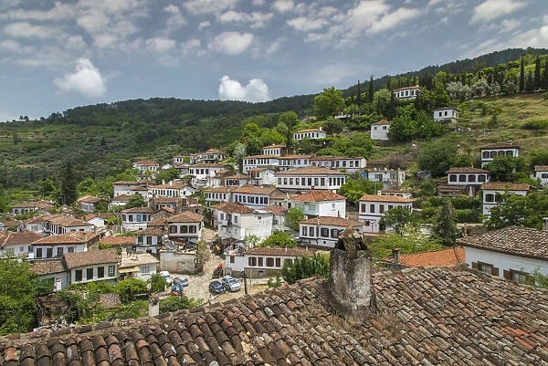 Top view of the pretty mountain village of Sirince, Turkey