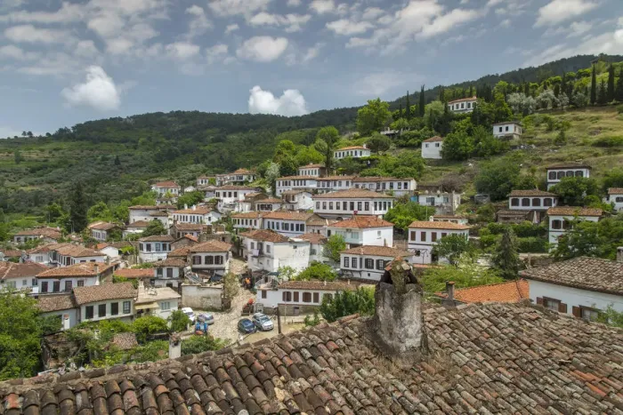 Framed Print : Top view of the pretty mountain village of Sirince, Turkey Framed Print : Top view of the pretty mountain village of Sirince, Turkey