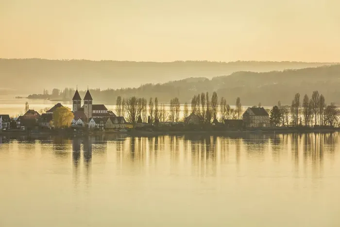 Framed Print : View to Reichenau Island, Allensbach, Baden-Wurttemberg, Germany Framed Print : View to Reichenau Island, Allensbach, Baden-Wurttemberg, Germany
