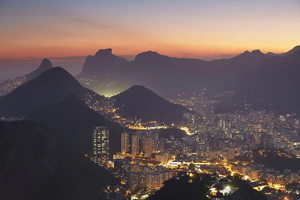 View of Rio at sunset, Rio de Janeiro, Brazil