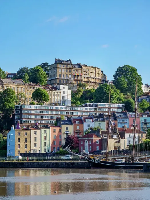 Framed Print : View over River Avon towards Clifton, Bristol, England, United Kingdom