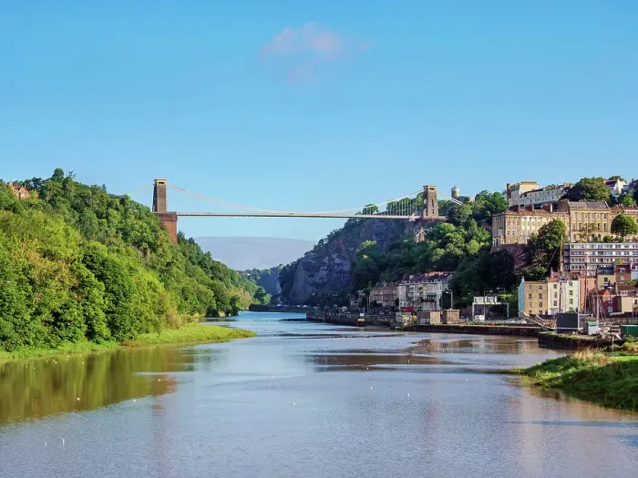 Framed Print : View over River Avon towards Clifton Suspension Bridge, Bristol, England, United Kingdom Framed Print : View over River Avon towards Clifton Suspension Bridge, Bristol, England, United Kingdom