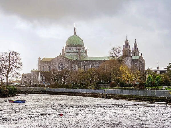 View over the River Corrib towards Galway Cathedral, Galway, County Galway, Ireland