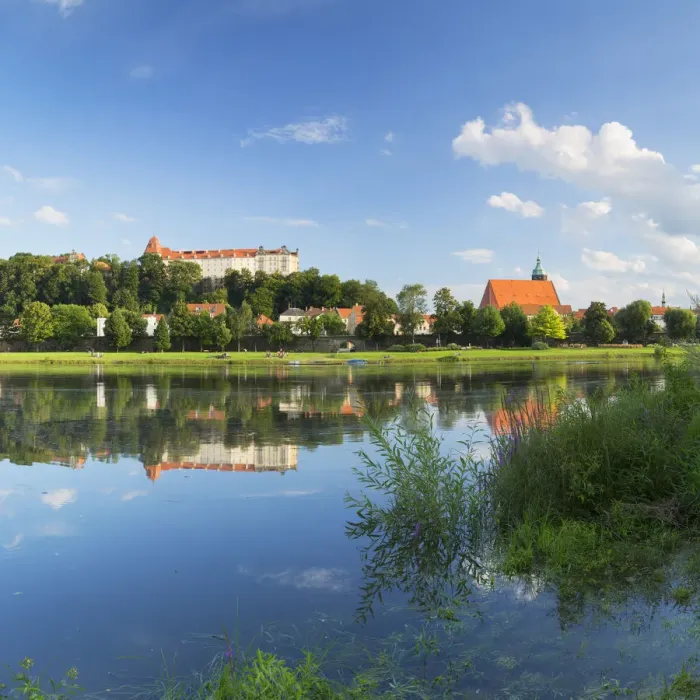 Framed Print : View of River Elbe and Pirna, Saxony, Germany Framed Print : View of River Elbe and Pirna, Saxony, Germany