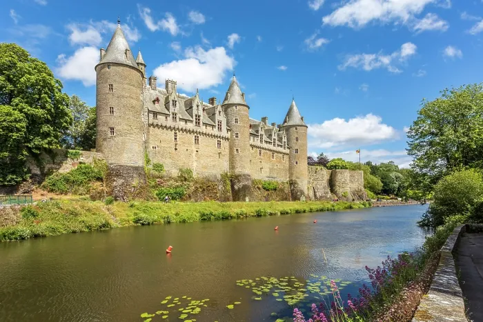 Framed Print : View over the River Oust to the Chateau de Josselin, Morbihan, Brittany, France Framed Print : View over the River Oust to the Chateau de Josselin, Morbihan, Brittany, France