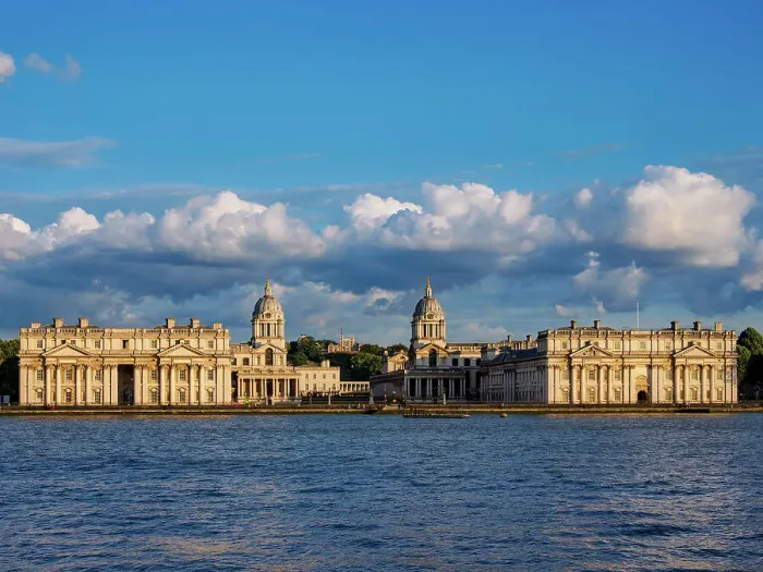 Framed Print : View over River Thames towards The Old Royal Naval College and Greenwich Park at sunset, London, England, United Kingdom Framed Print : View over River Thames towards The Old Royal Naval College and Greenwich Park at sunset, London, England, United Kingdom