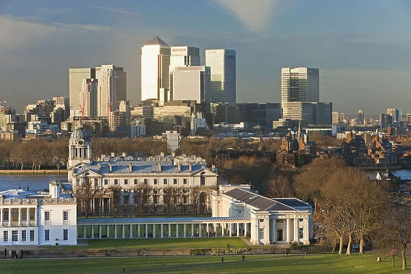 View from the Royal Observatory across Greenwich Park towards the Royal Naval College