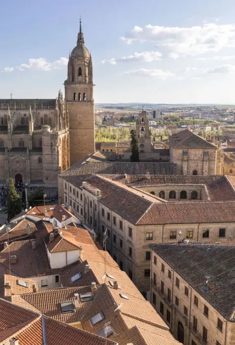 Framed Print : View of Salamanca old town from the Iglesia de la Clerecia, Salamanca, Castilla y Leon