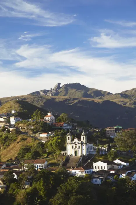 Framed Print : View of Santa Efigenia dos Pretos Church, Ouro Preto (UNESCO World Heritage Site) Framed Print : View of Santa Efigenia dos Pretos Church, Ouro Preto (UNESCO World Heritage Site)