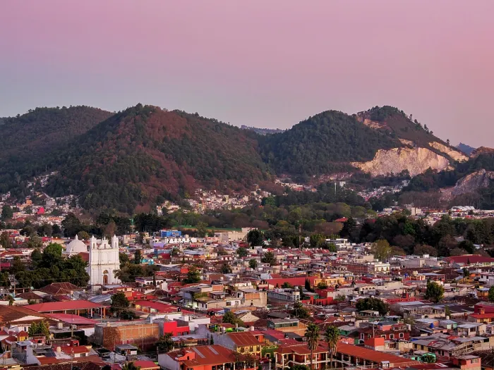 Framed Print : View towards the Santa Lucia Church at dusk, San Cristobal de las Casas, Chiapas State, Mexico Framed Print : View towards the Santa Lucia Church at dusk, San Cristobal de las Casas, Chiapas State, Mexico