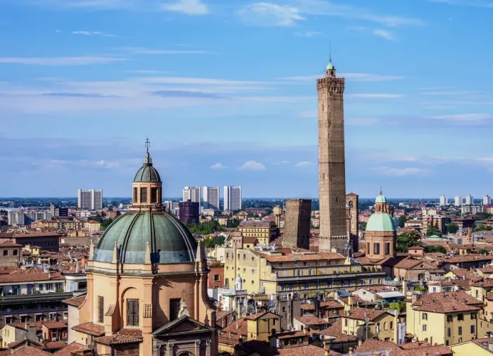 Framed Print : View towards Santuario di Santa Maria della Vita and Asinelli Tower, Bologna Framed Print : View towards Santuario di Santa Maria della Vita and Asinelli Tower, Bologna
