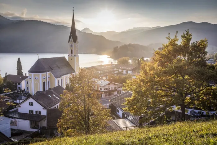 Framed Print : View of the Schliersee and the St. Sixtus Church, Schliersee, Upper Bavaria, Bavaria Framed Print : View of the Schliersee and the St. Sixtus Church, Schliersee, Upper Bavaria, Bavaria