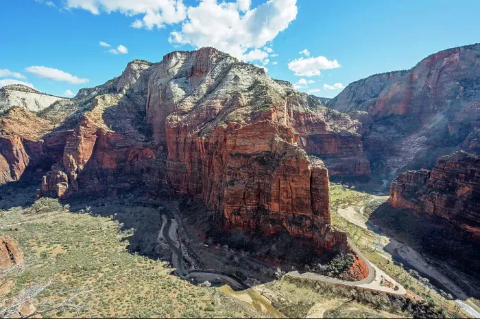 Framed Print : View from Scout Lookout at the Angels landing trail, Zion National Park, Utah, USA Framed Print : View from Scout Lookout at the Angels landing trail, Zion National Park, Utah, USA