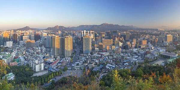 View of Seoul at sunrise, South Korea