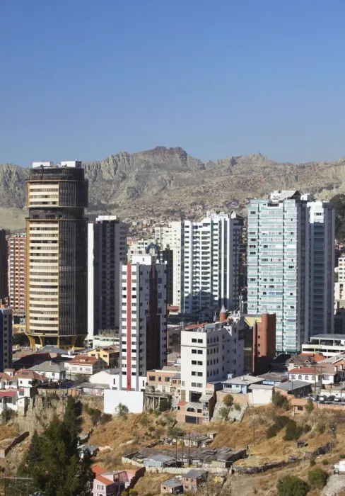 Framed Print : View of skyscrapers in downtown La Paz, Bolivia Framed Print : View of skyscrapers in downtown La Paz, Bolivia
