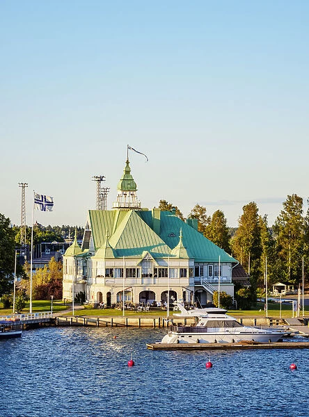 View over South Harbour towards Ravintola Restaurant at Valkosaari Island, Helsinki, Uusimaa County, Finland