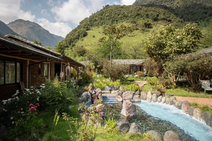 Framed Print : View of Spa Hotel, Termas de Papallacta, Napo, Ecuador