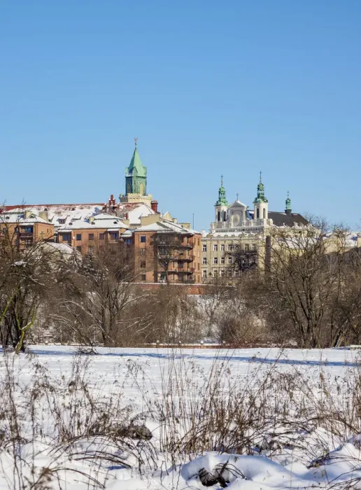 Framed Print : View towards the St John the Baptist Cathedral and Trinitarian Tower, winter, Lublin Framed Print : View towards the St John the Baptist Cathedral and Trinitarian Tower, winter, Lublin
