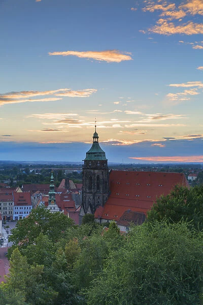 View of St Marien Church, Pirna, Saxony, Germany