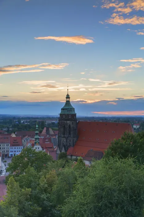 Framed Print : View of St Marien Church, Pirna, Saxony, Germany Framed Print : View of St Marien Church, Pirna, Saxony, Germany